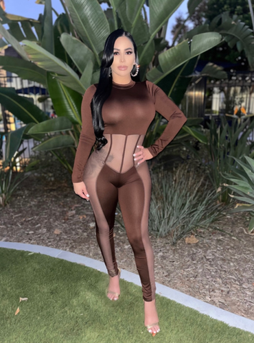 Coffee Jumpsuit | SOPHII MICHII